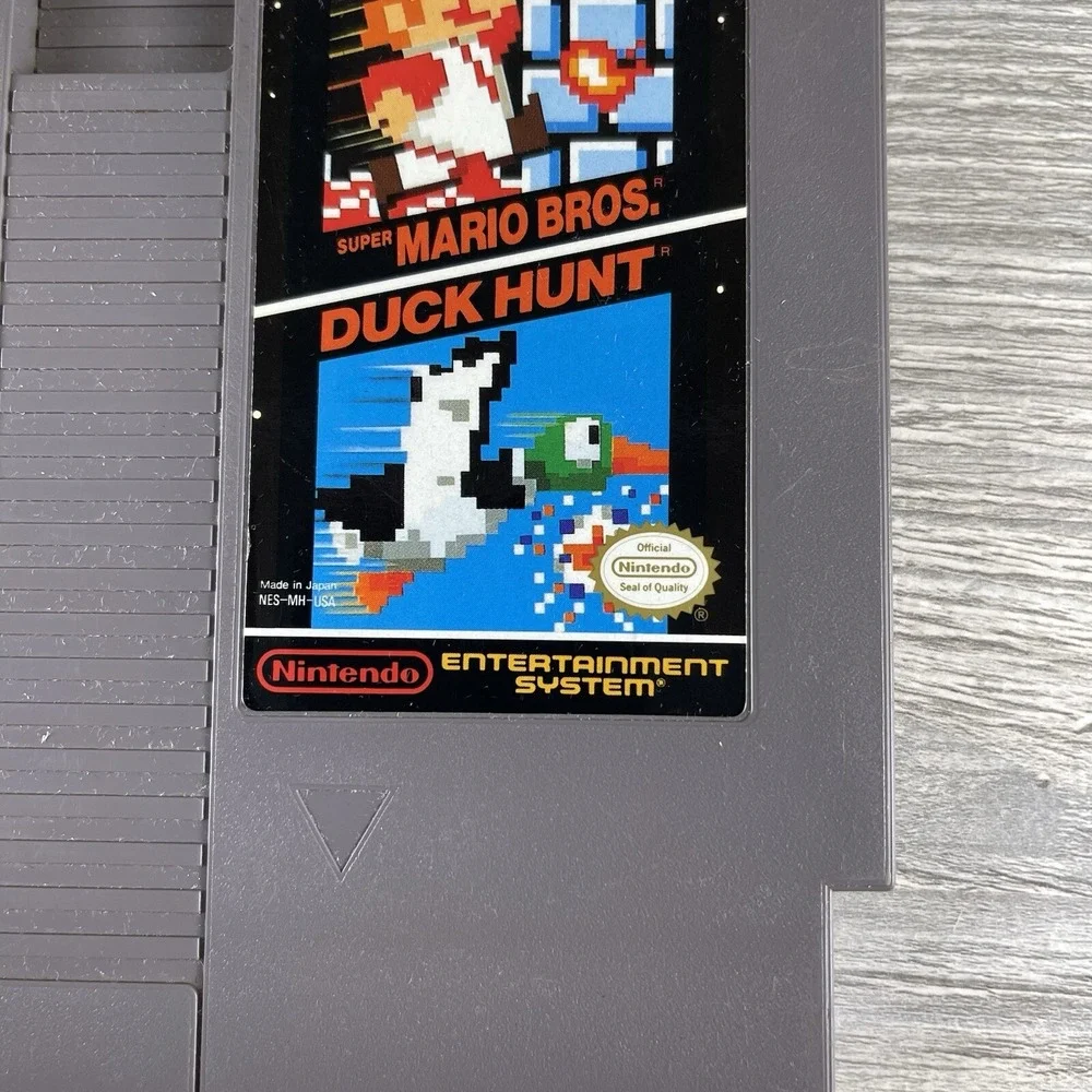 Super Mario Bros Duck Hunt Nintendo Cartridge Video Game NES Cart Tested 1985
